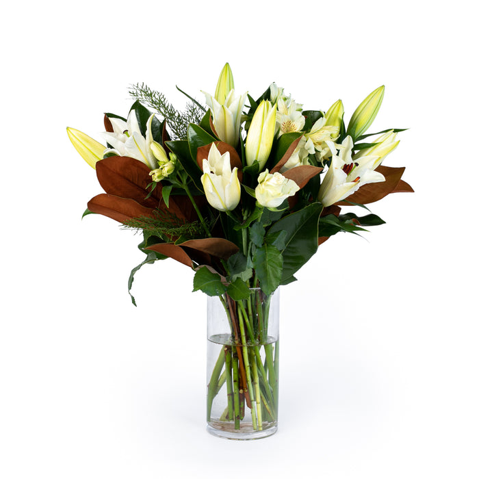 White & Green Vase Arrangement